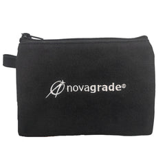 A black rugged premium pack with a zipper closure and a white 'novagrade' logo on the front.